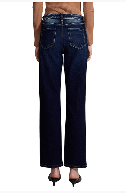 Kancan Premier Delores Premier High Rise Straight Jeans In Dark Wash