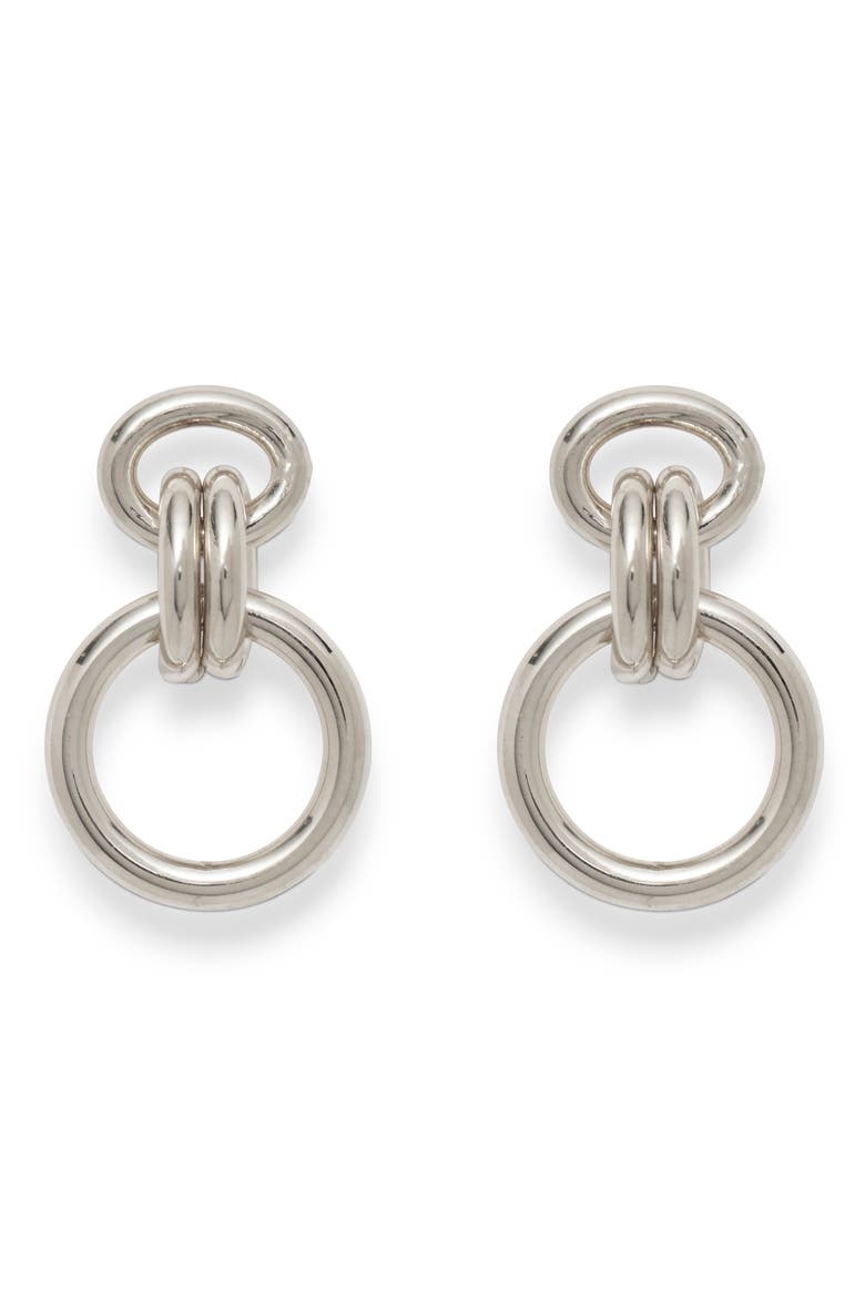 Mina Sterling Silver Plate Drop Earrings, Main, color, SILVER