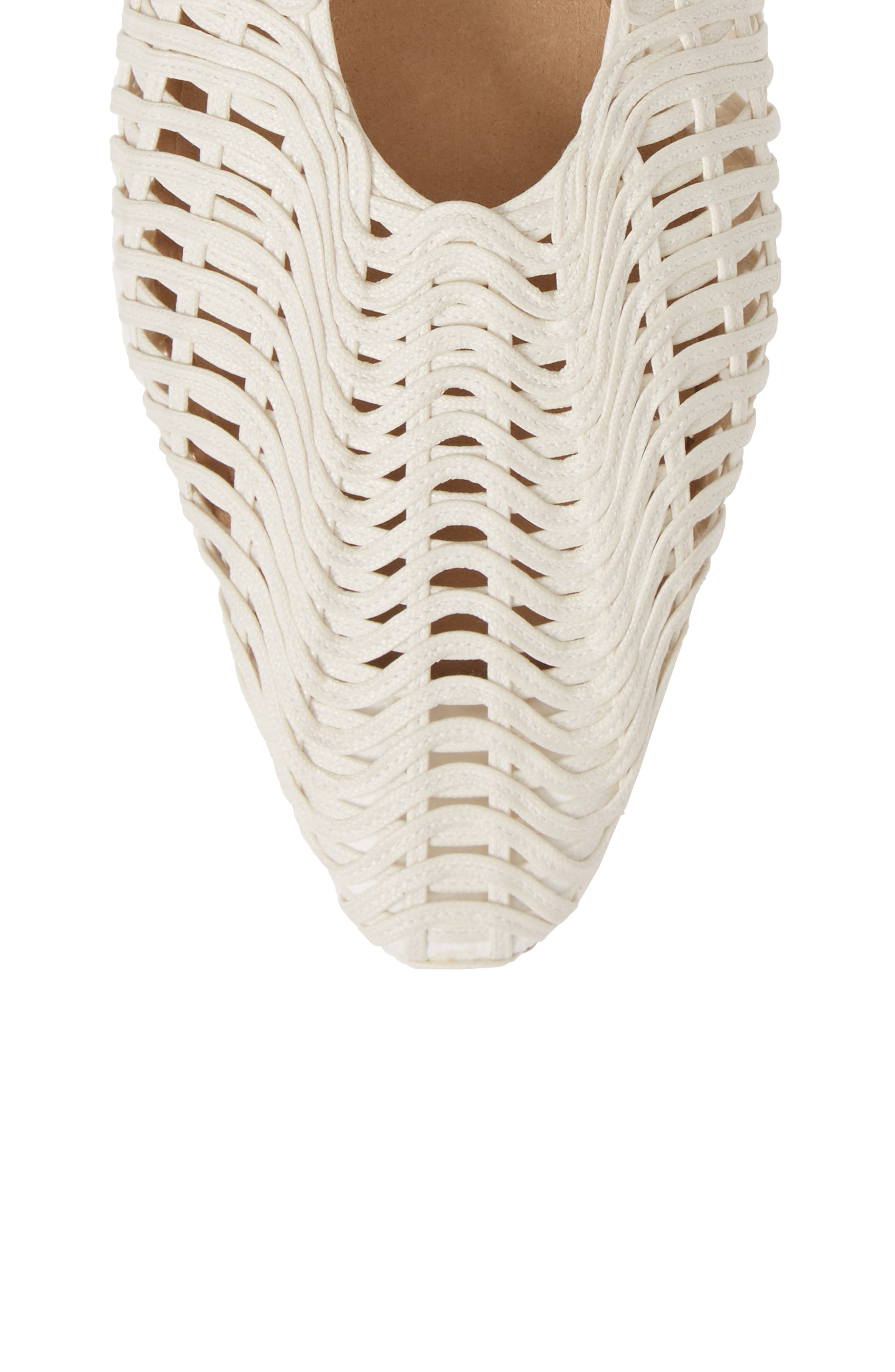 Stella McCartney Wicker Ballet Flat with Ankle Bracelet, Alternate, color, 