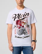 PHILIPP PLEIN Round Neck T-Shirt Little Devil Crystal Men