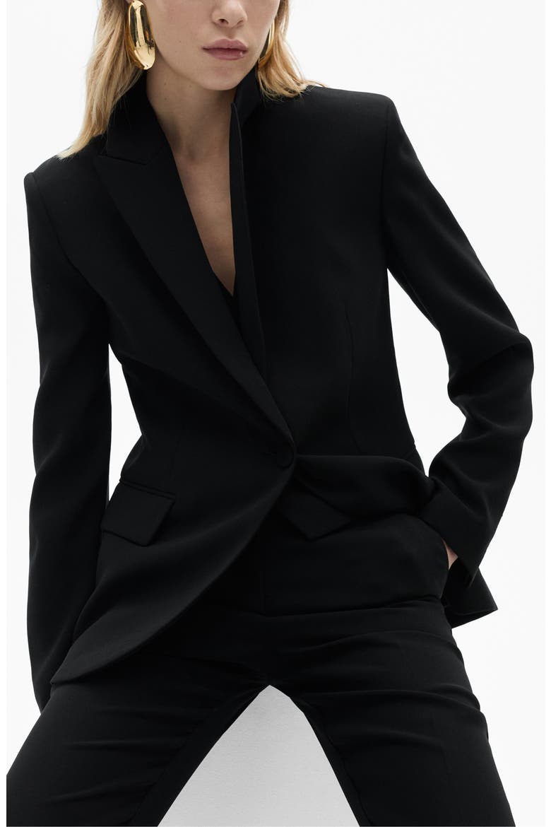 Structured Suit Jacket, Main, color, BLACK