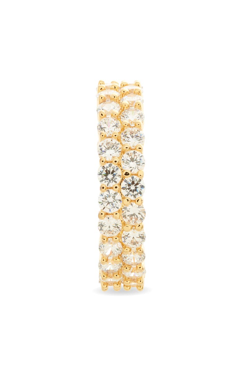 Nordstrom Wide Cubic Zirconia Eternity Ring, Alternate, color, Clear- Gold