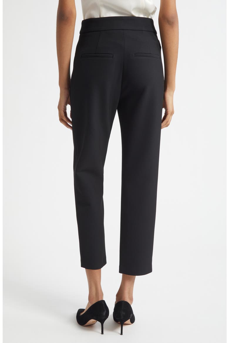 Renzo Crop Cotton Blend Trousers, Alternate, color, BLACK