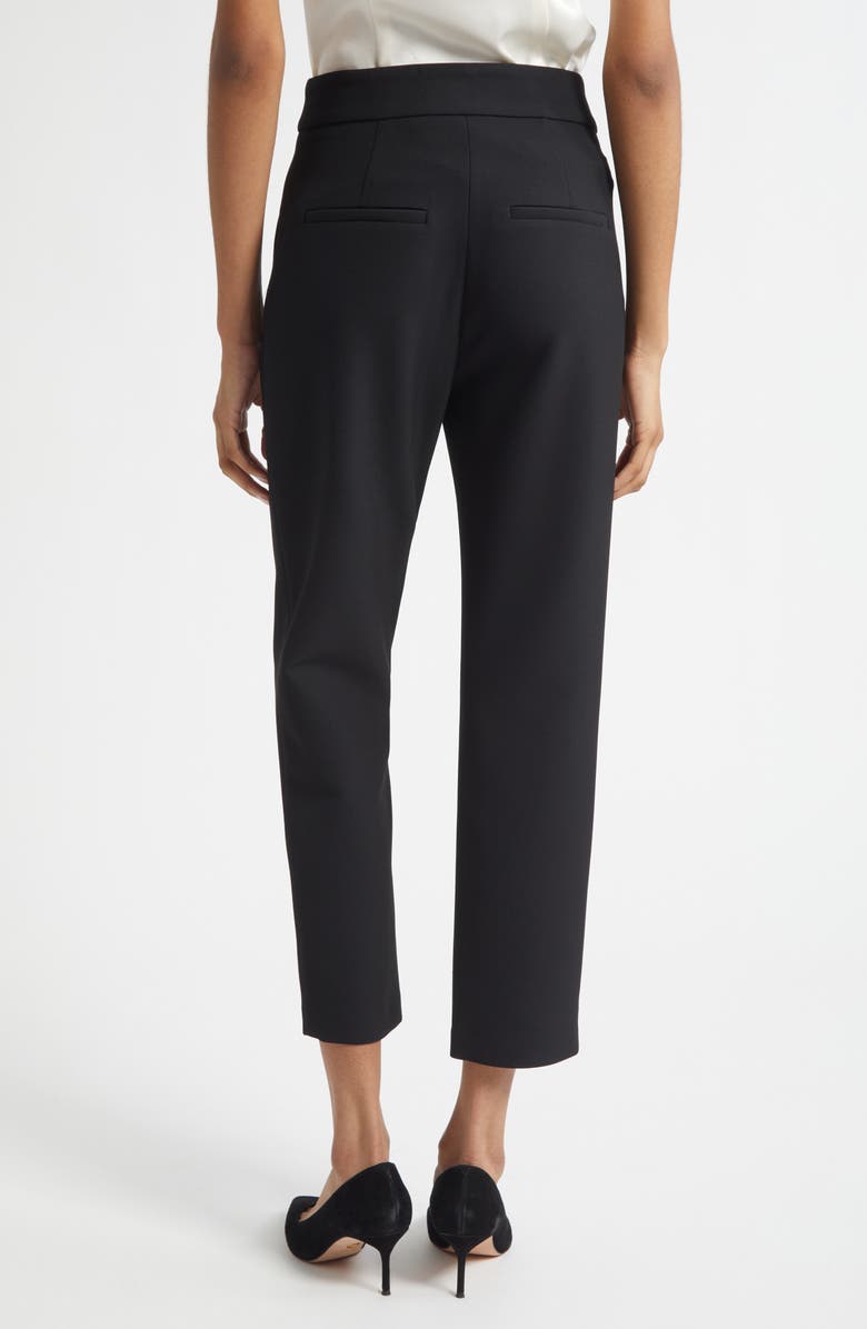Veronica Beard Renzo Crop Cotton Blend Trousers, Alternate, color, Black