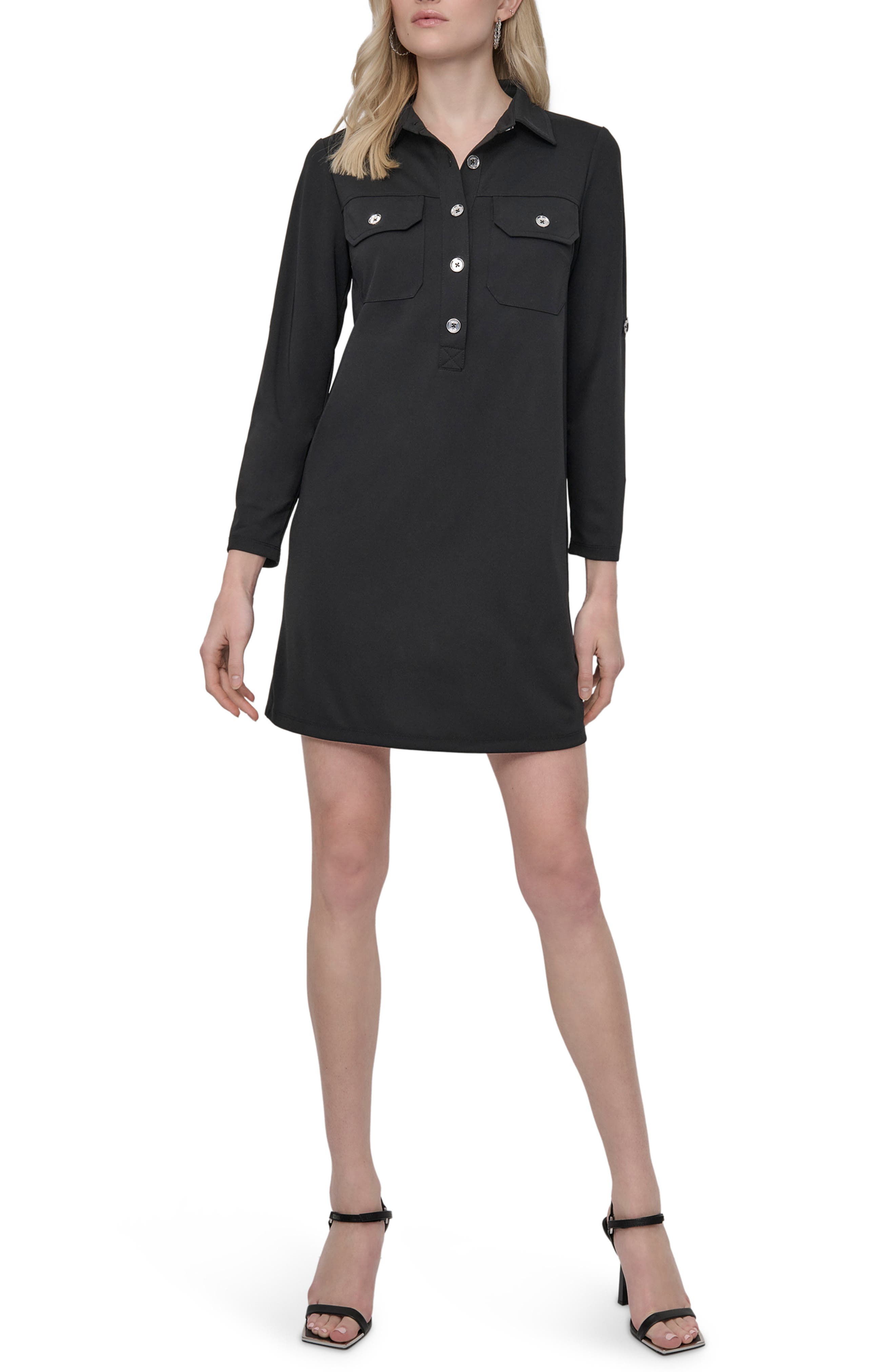 DKNY Matte Jersey Shirtdress