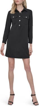 DKNY Matte Jersey Shirtdress