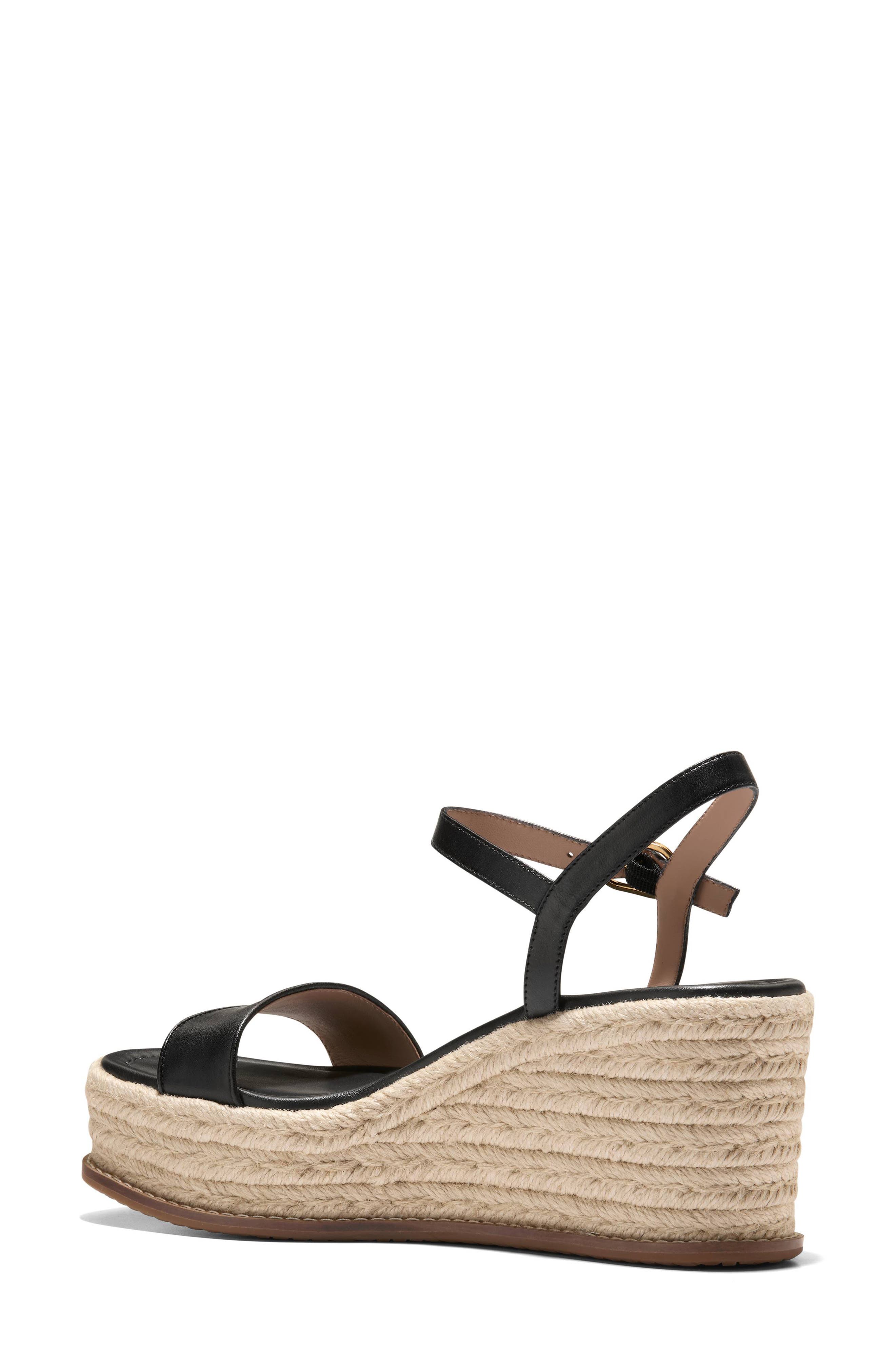 Cole Haan Keeton Cloudfeel Espadrille Ankle Strap Platform Wedge Sandal, Alternate, color, 