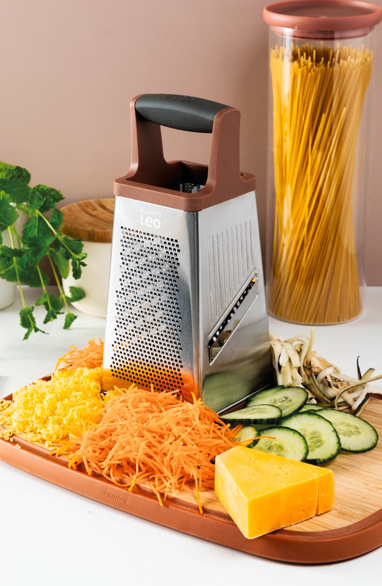 BergHOFF INTERNATIONAL Leo 4-Sided Box Grater - Pink, Alternate, color, Pink
