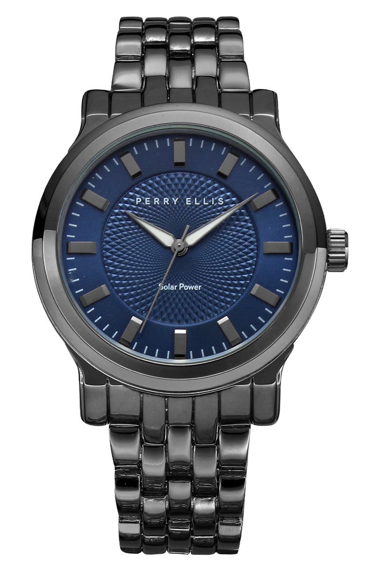 Solar Mesh Strap Watch, Main, color, GUNMETAL