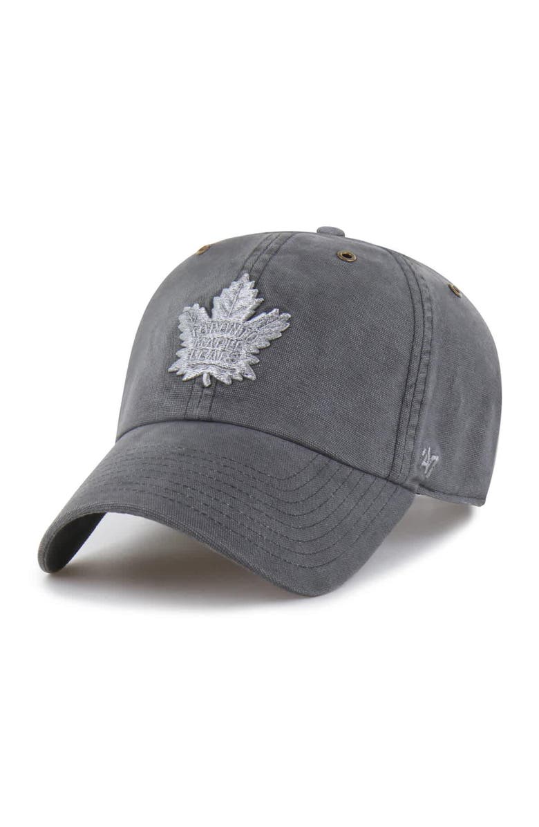 CARHARTT X 47 Men's Carhartt x '47  Charcoal Toronto Maple Leafs Clean Up Adjustable Hat, Alternate, color, Charcoal