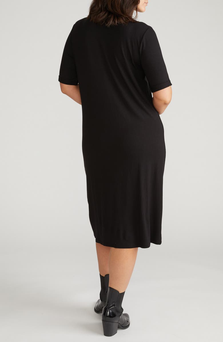 Universal Standard Lily Liquid Jersey Dress, Alternate, color, Black