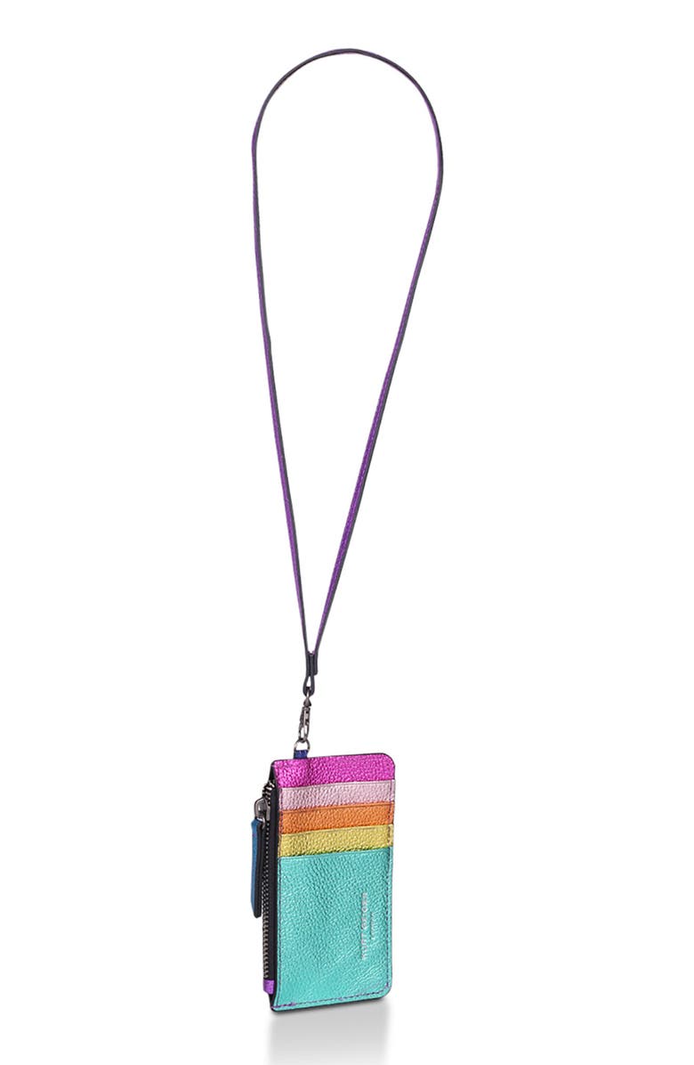 Kurt Geiger London Rainbow Shop 690 Card Holder with Strap, Alternate, color, 