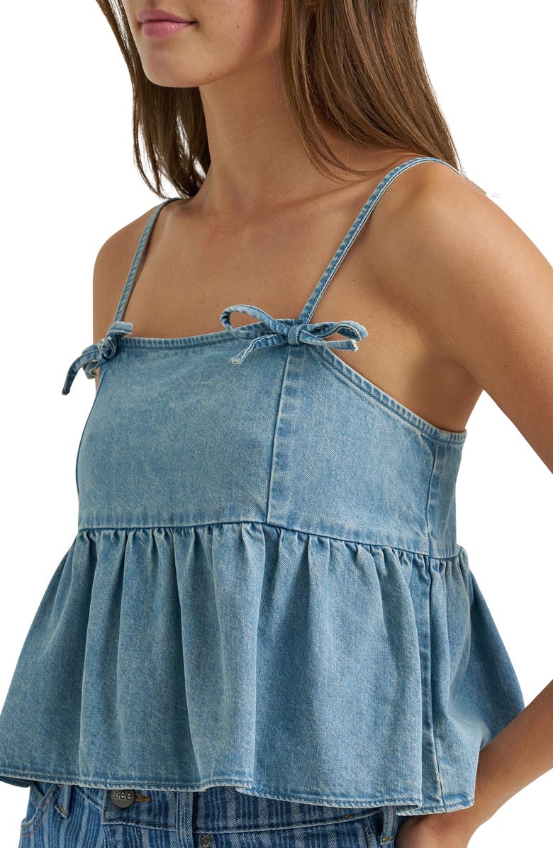 Lee Denim Peplum Camisole, Alternate, color, Mid Step