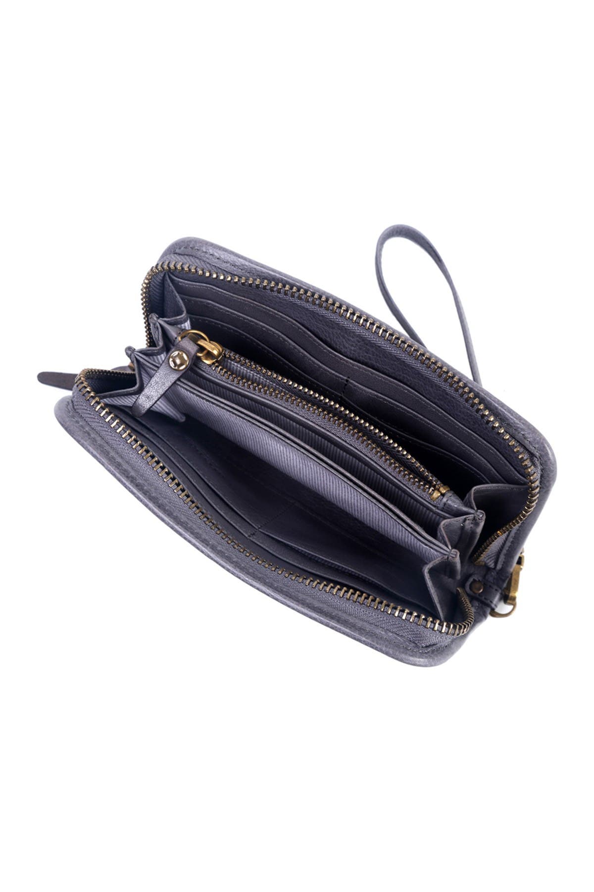 Mola Leather Clutch, Alternate, color, SILVER METALLIC