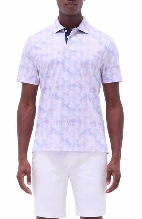 Bugatchi Hendrix Digital Palm Print Pima Cotton Polo