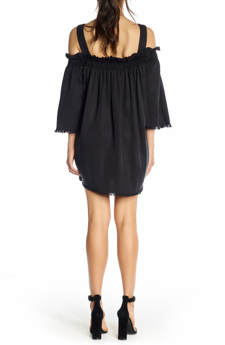 KENDALL + KYLIE Fray Twill Swing Dress, Alternate, color, 