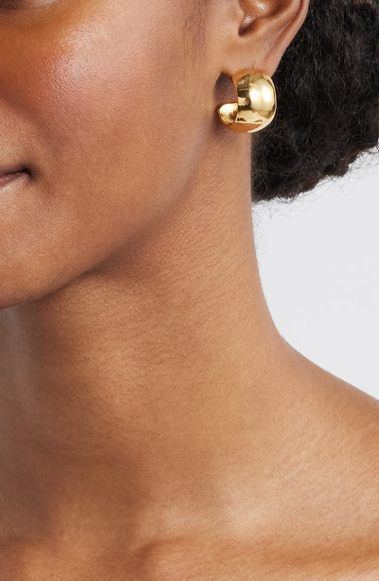 FRASIER STERLING High Tide Half Hoop Earrings, Alternate, color, Gold