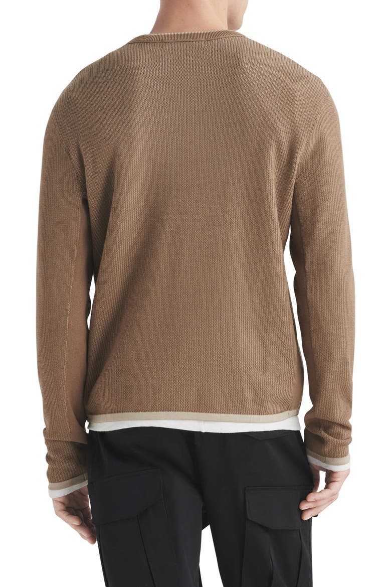 Harvey Crewneck Cotton Blend Sweater, Alternate, color, TAUPE