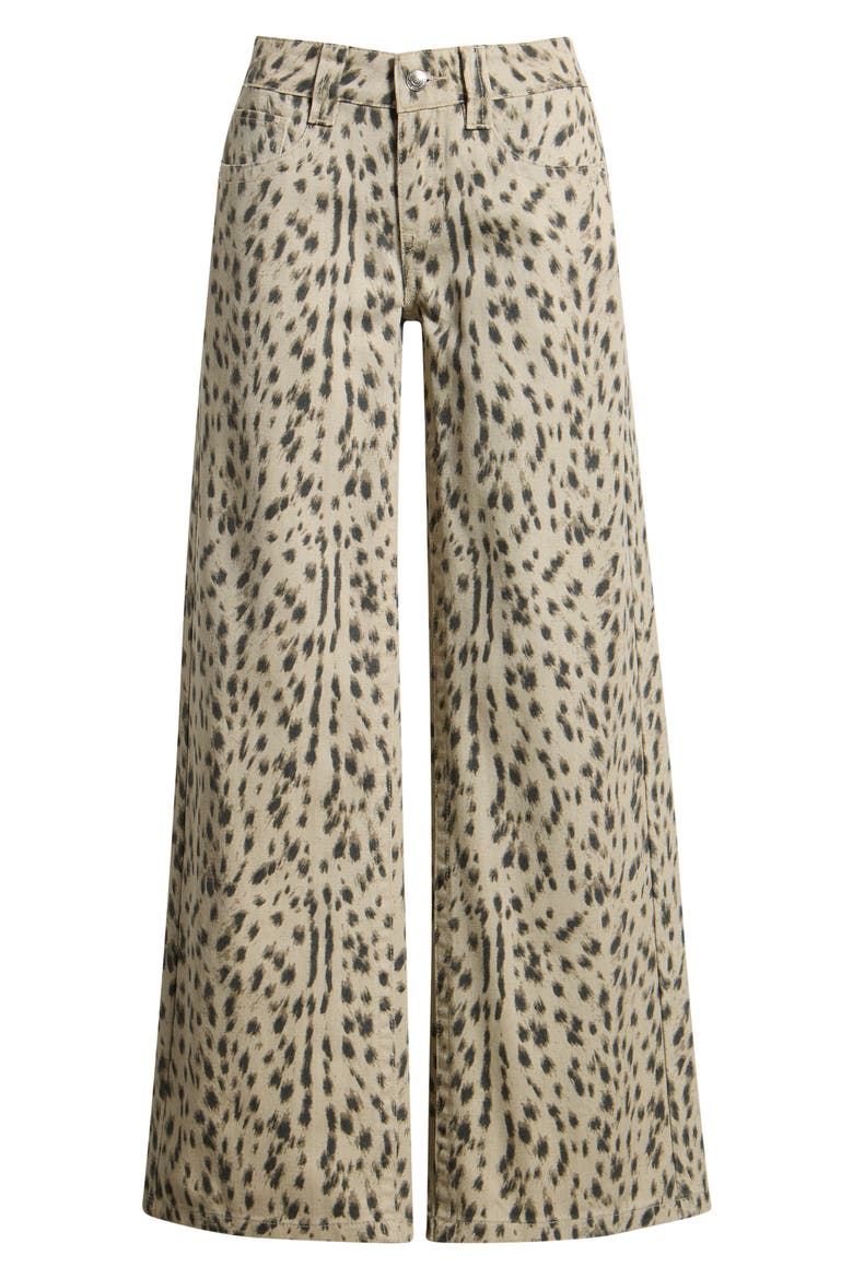 Low Rise Print Wide Leg Jeans, Alternate, color, BAMBI PRINT