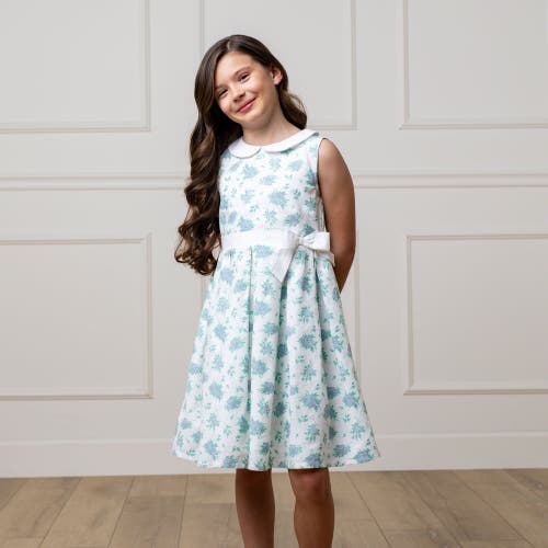 Hope & Henry Girls' Linen Tea Dress, Kids In Coastal Cottage Floral