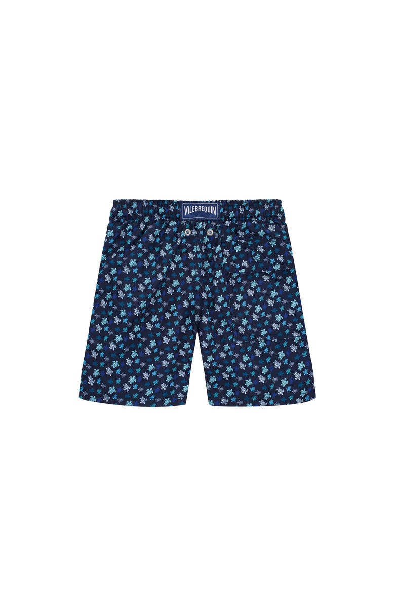 Vilebrequin Kids' Micro Ronde Des Tortues Rainbow Swim Shorts, Alternate, color, Peacock