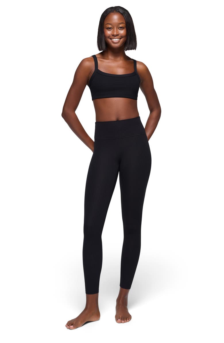 prAna Luxara Rib Sports Bra, Alternate, color, Black