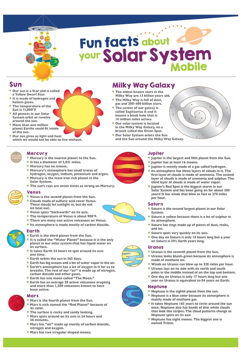 Solar System Mobile Wood Craft Kit, Alternate, color, Multicolor