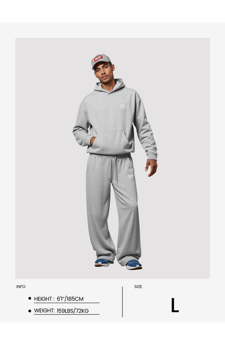 AELFRIC EDEN Cloud Essential Fleece Pullover Hoodie Set, Alternate, color, Grey