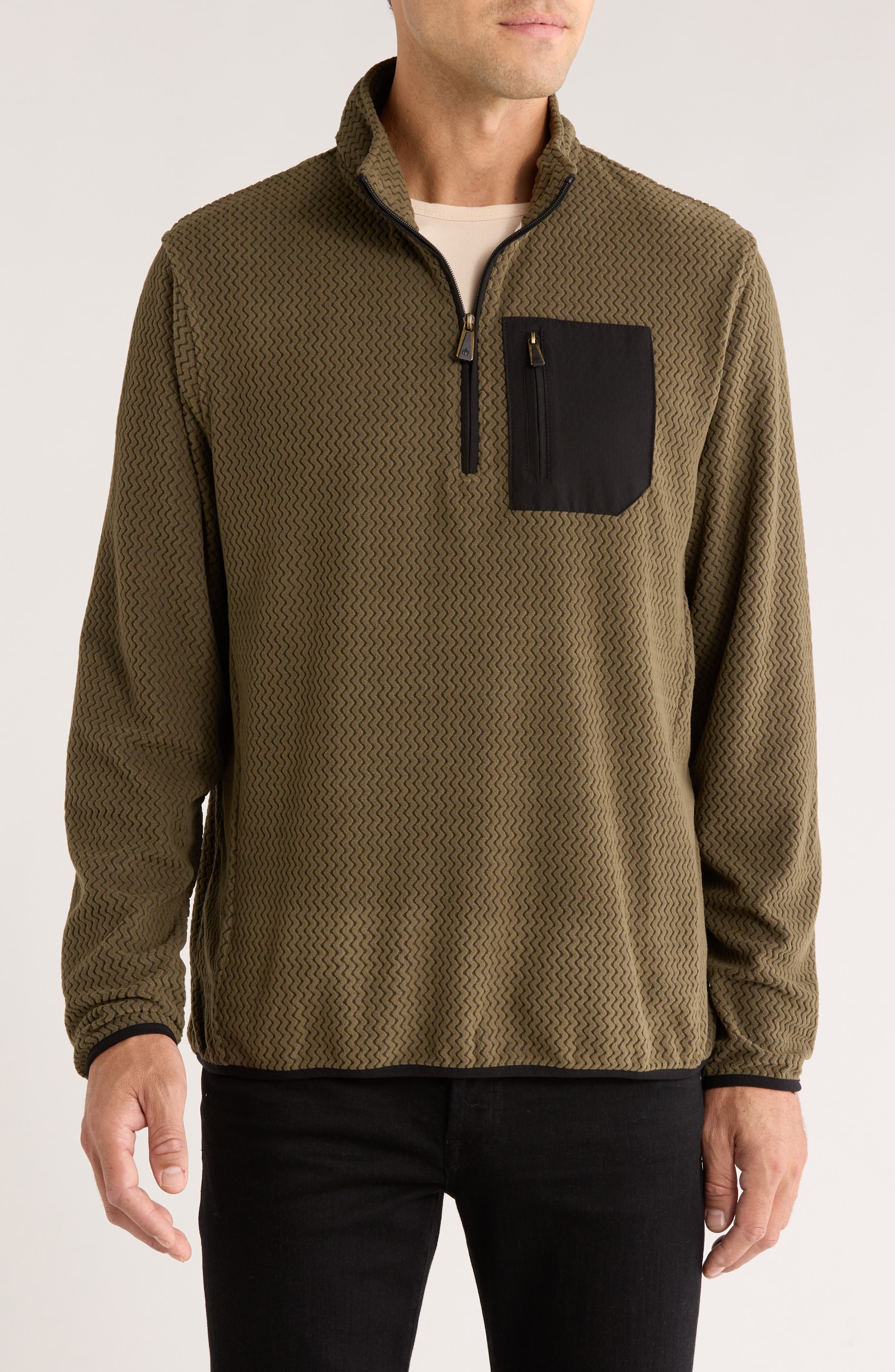 Vault Chevron Knit 1/4 Zip Pullover - image 5