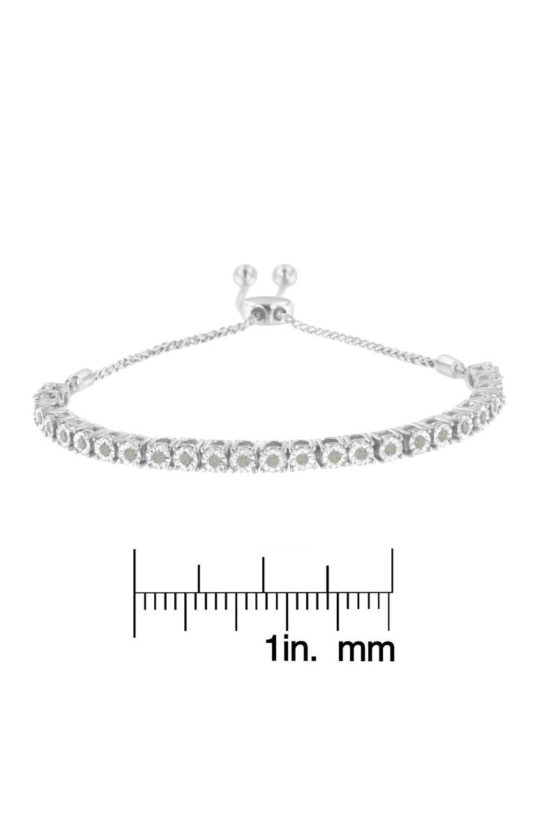 Haus of Brilliance Silver 1/4 Cttw Miracle-Set Diamond Bolo Tennis Bracelet, Alternate, color, Silver