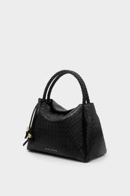 Katie Loxton Nova Woven Texture Top Handle Bag in Black