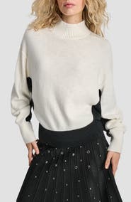 DKNY Colorblock Turtleneck Sweater