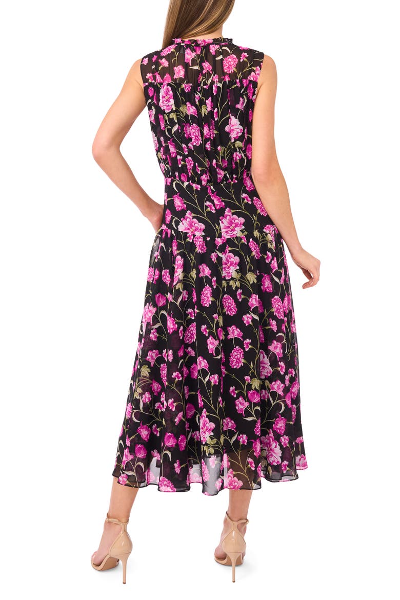 Pleated Sleeveless Maxi Dress, Alternate, color, RICH BLACK