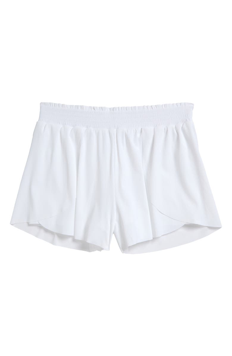 Zella Girl Kids' High Kick Skirty Short, Main, color, White