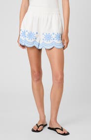French Connection Alissa Embroidered Cotton Shorts
