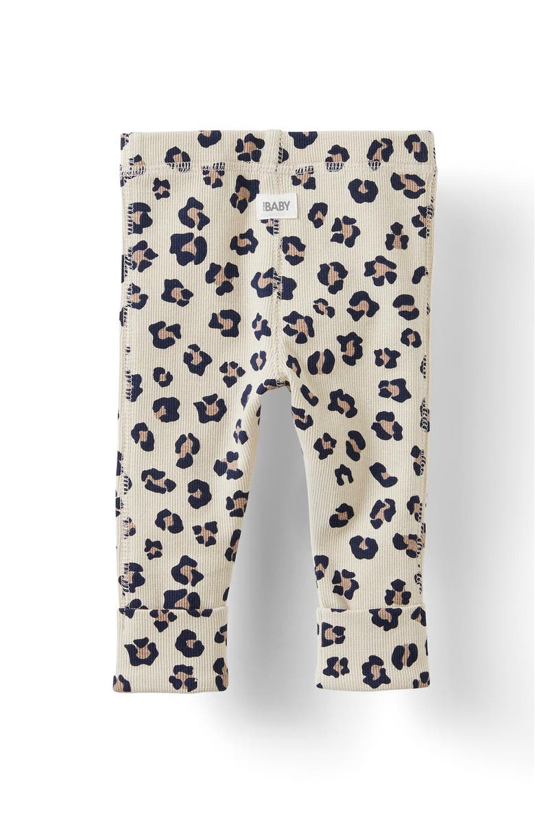 Cotton On Kids The Row Rib Skinny Legging, Alternate, color, Rainy Day Ocelot