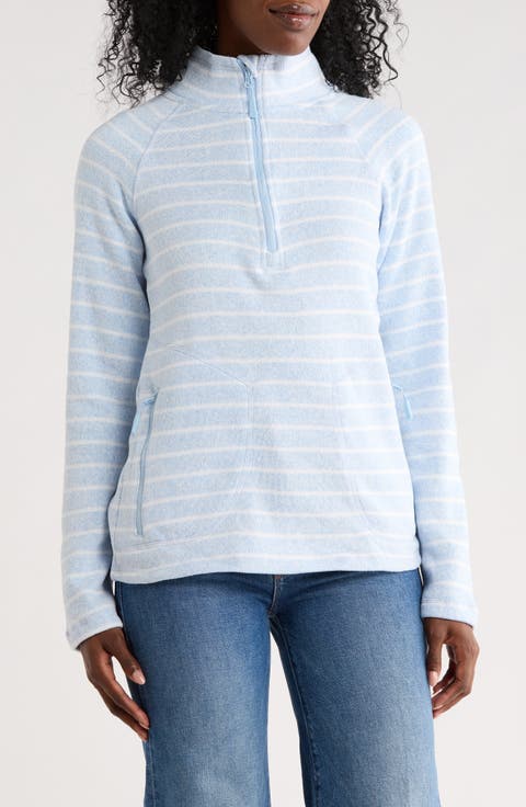 Stripe Quarter Zip Sweatshirt