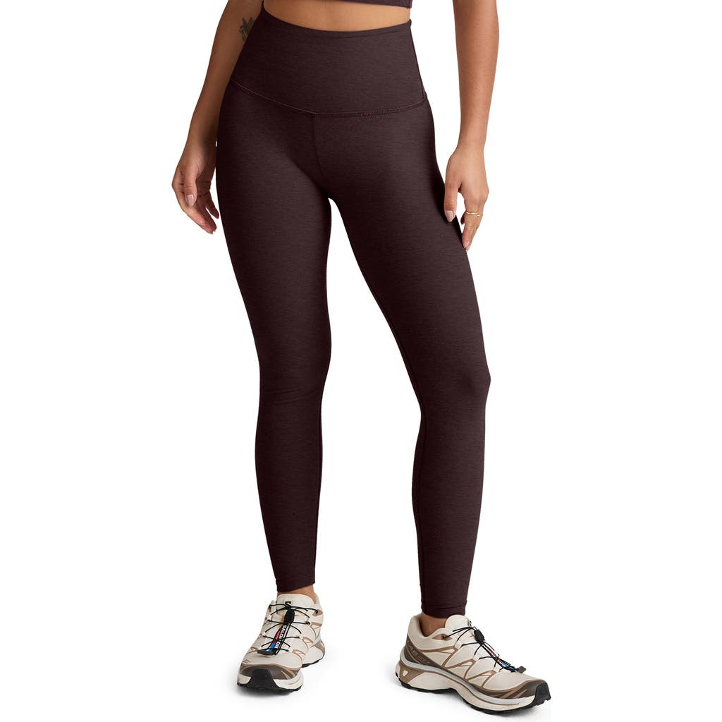 Beyond Yoga Caught in the Midi High Waist Leggings in Dark Chocolate Heather  product