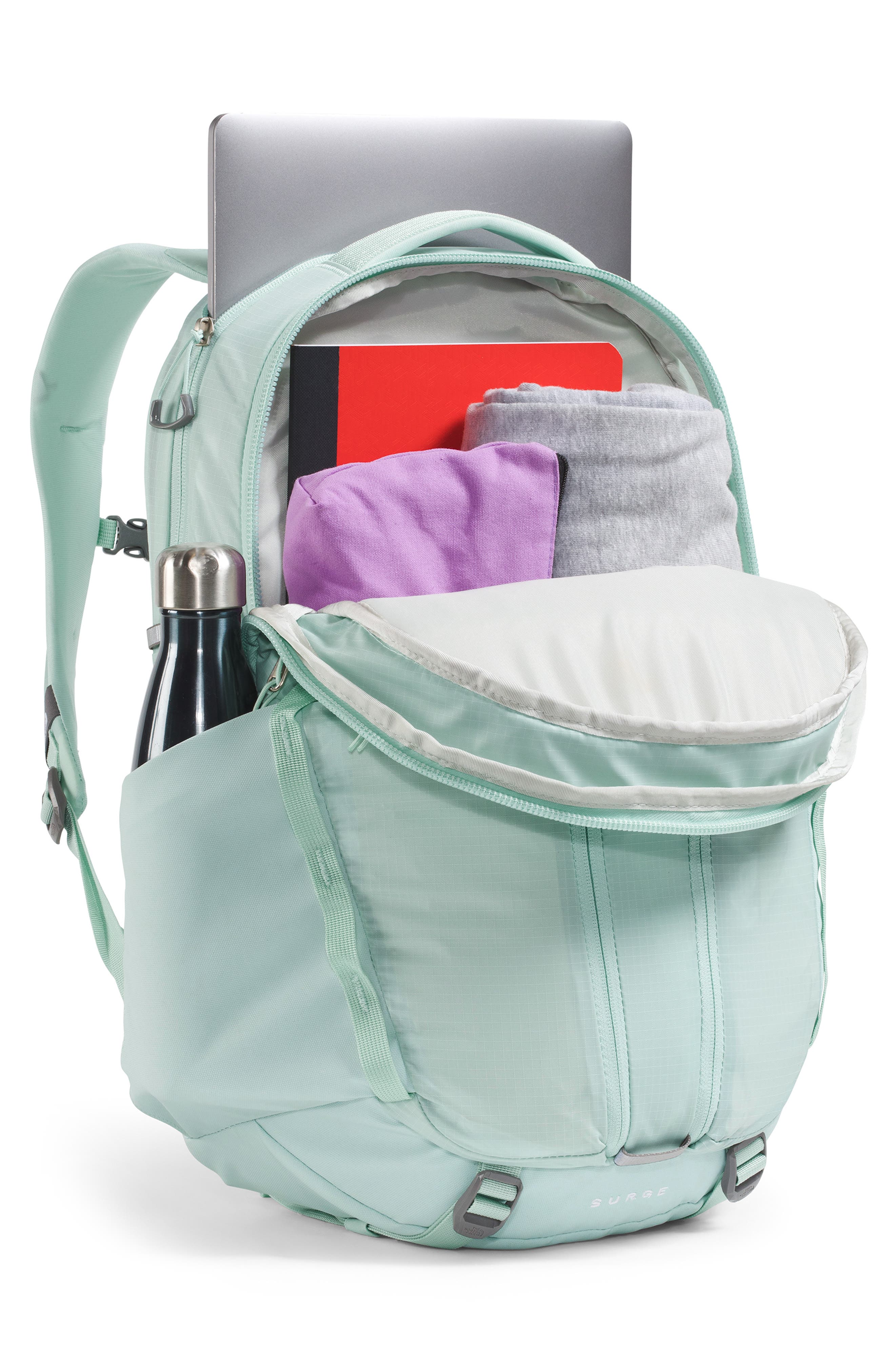 Surge Recycled Nylon Backpack, Alternate, color, OPAL FROST