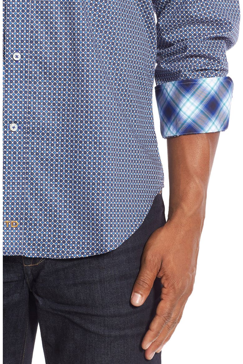 Regular Fit Sport Shirt, Alternate, color, BLUE