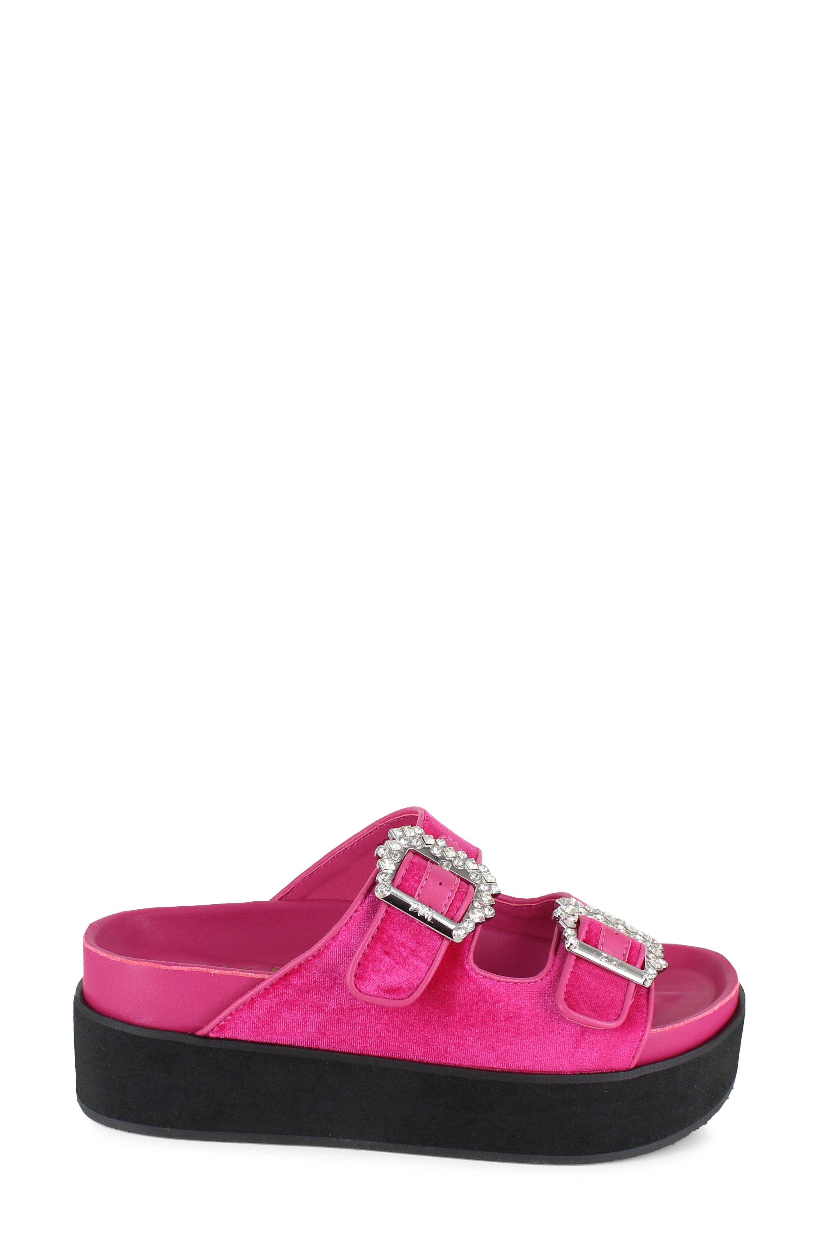 Rosalinda Platform Slide Sandal, Alternate, color, FUCHSIA