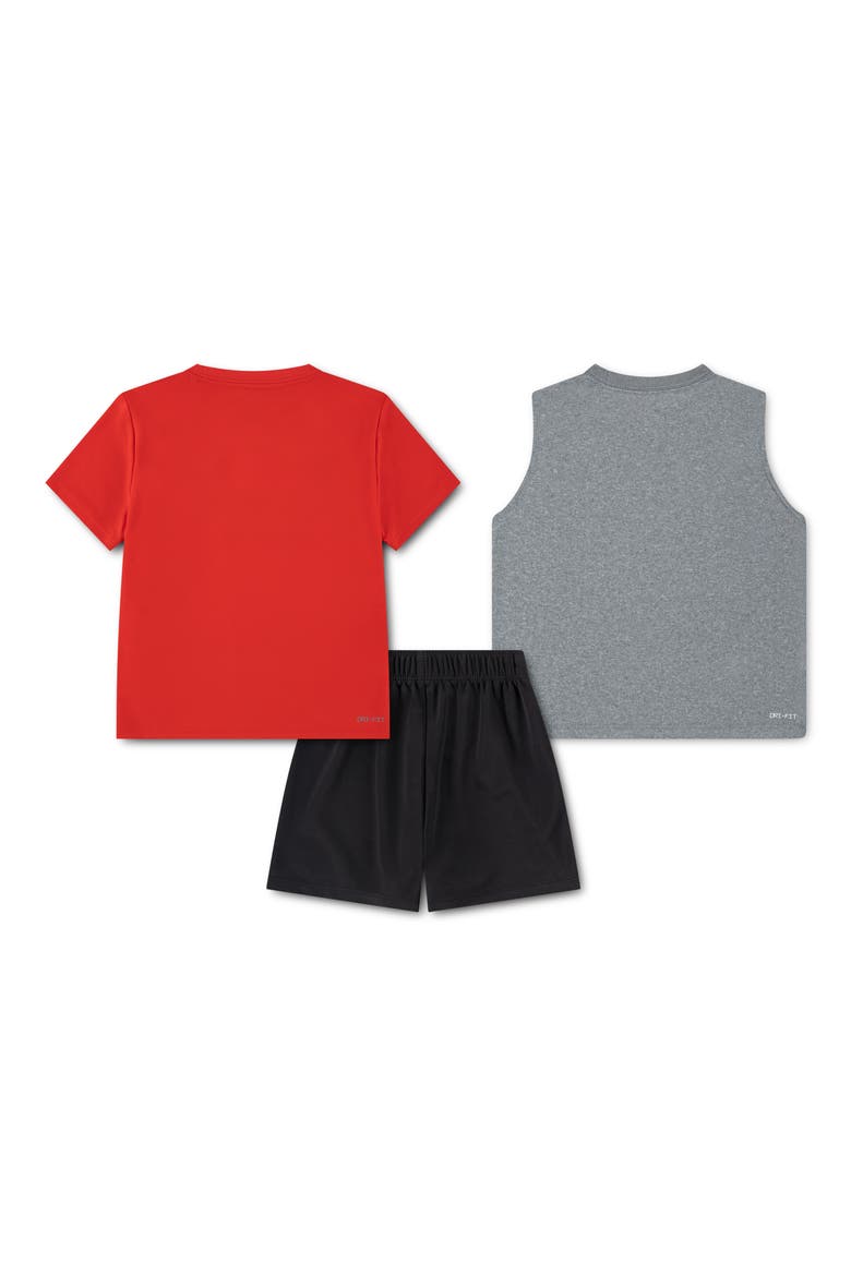 Kids' Sportswear Dri-FIT Victory Lap T-Shirt, Tank & Shorts Set, Alternate, color, BLACK