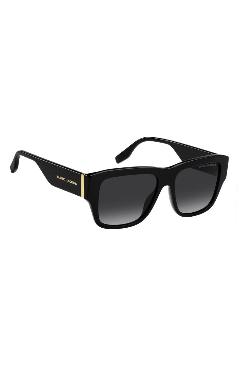 Marc Jacobs 55mm Gradient Square Sunglasses, Alternate, color, Black Gold