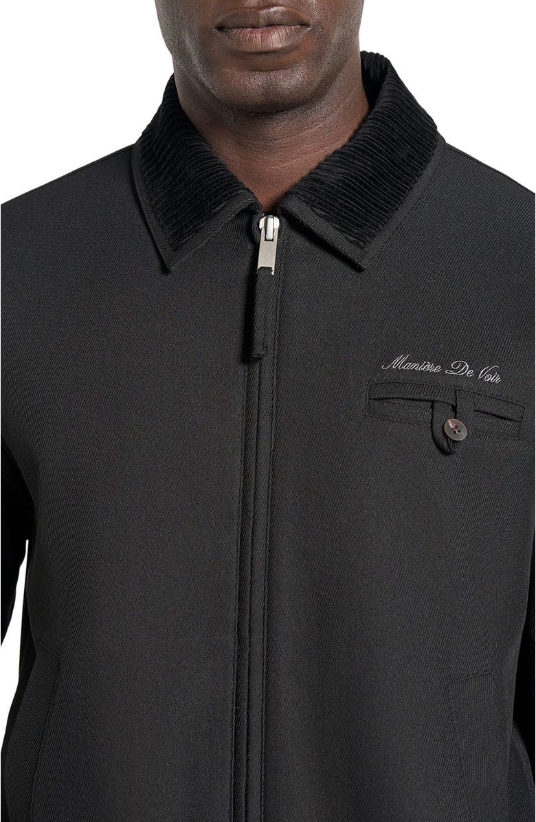 Manière De Voir Kilian Unisex Twill Signature Jacket, Alternate, color, Black