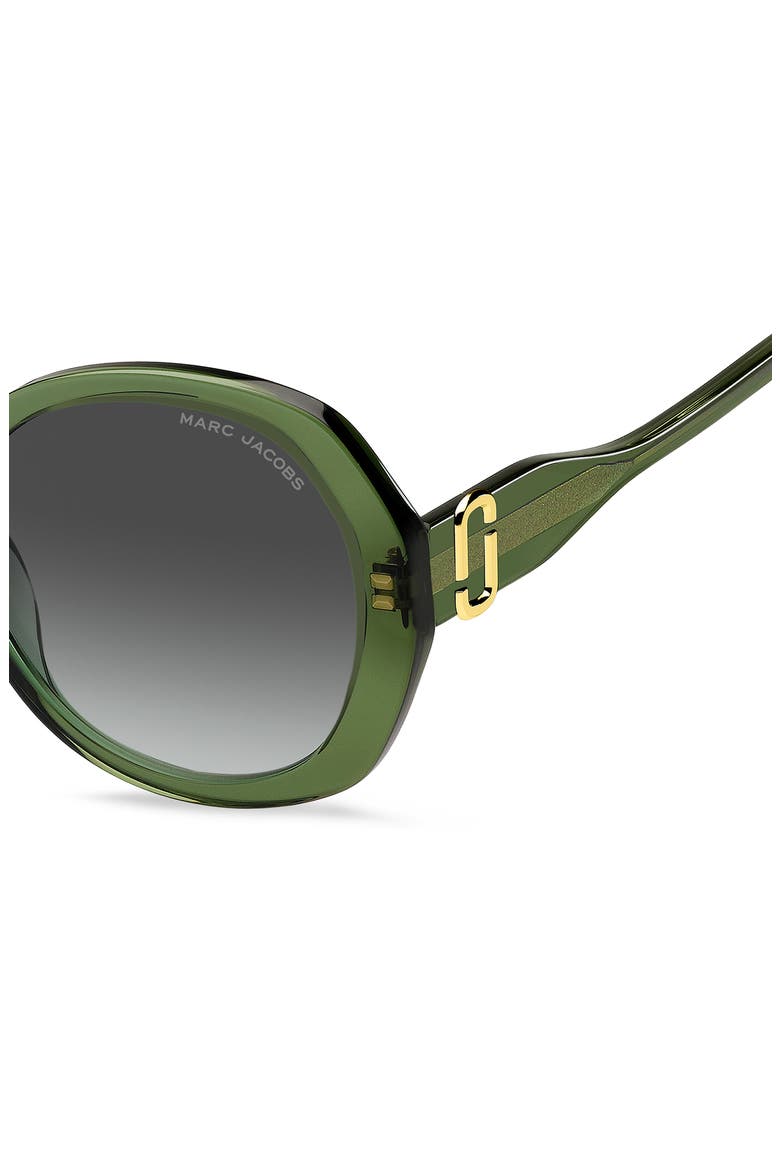55mm Gradient Oval Sunglasses, Alternate, color, GREEN/ GREY AZURE