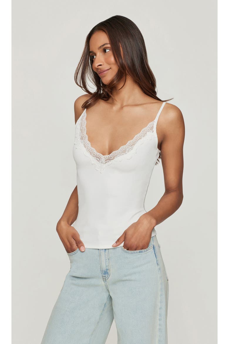 Amos Lace Combo Cami Top, Alternate, color, white