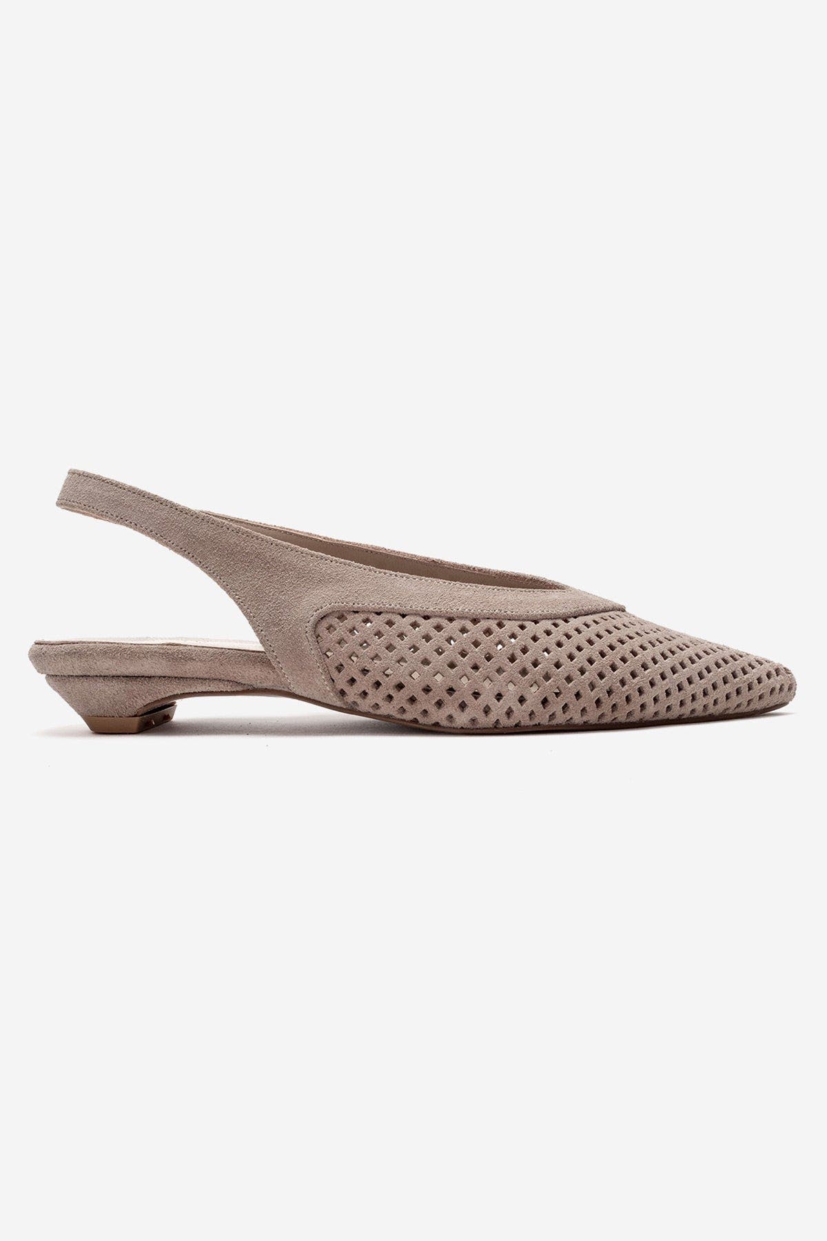 Lieve Leather Slingback Pump, Alternate, color, Beige Suede