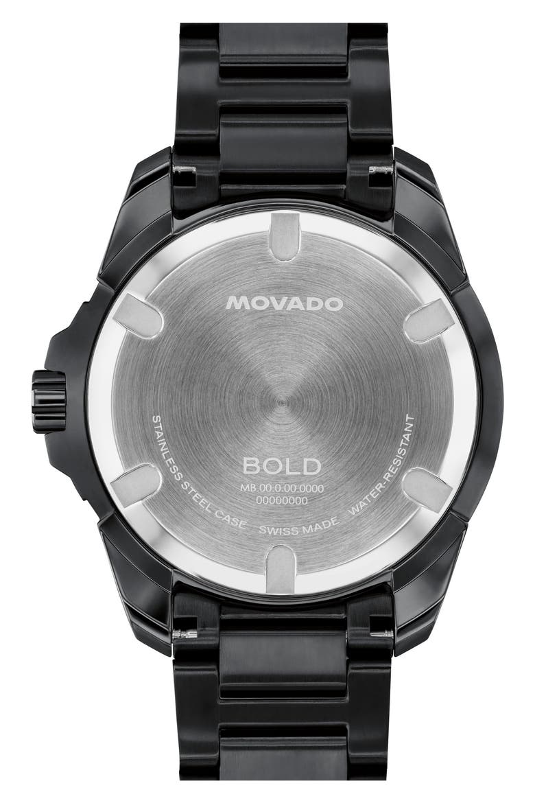 Bold Verso S Bracelet Watch, 42mm, Alternate, color, BLACK