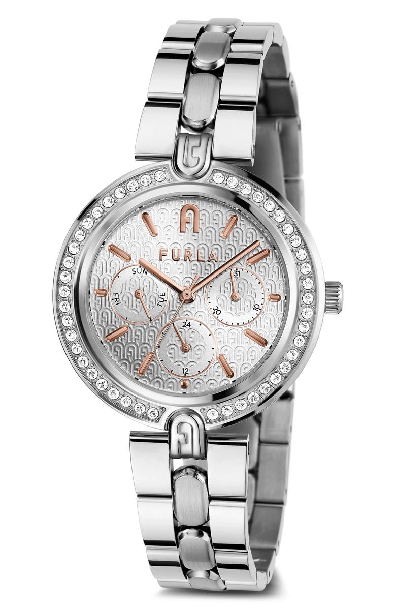 Furla Logo Links Bracelet Watch, 36.5mm, Alternate, color,