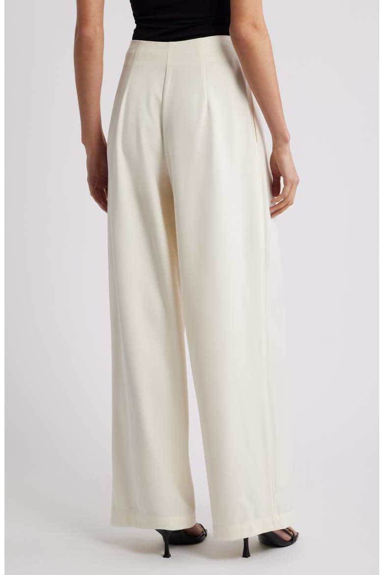 Mischa Clean Waist Pleated Wide Leg Pants, Alternate, color, CREAM